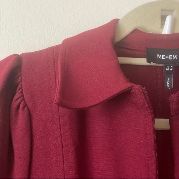 ME+EM Travel Tailoring Zip Front nursing Midi Maxi Dress Ponte Jersey career red - Picture 11 of 13